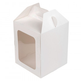 Коробка для кулича 16х16х20 см, белая