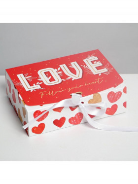 Коробка 16,5х12,5х5 см &quot;love&quot; 