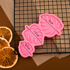 Молд Тропические листья 3 шт