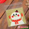 Пакетики с клеевым краем "Снеговик" 10х10 см, 10 шт 