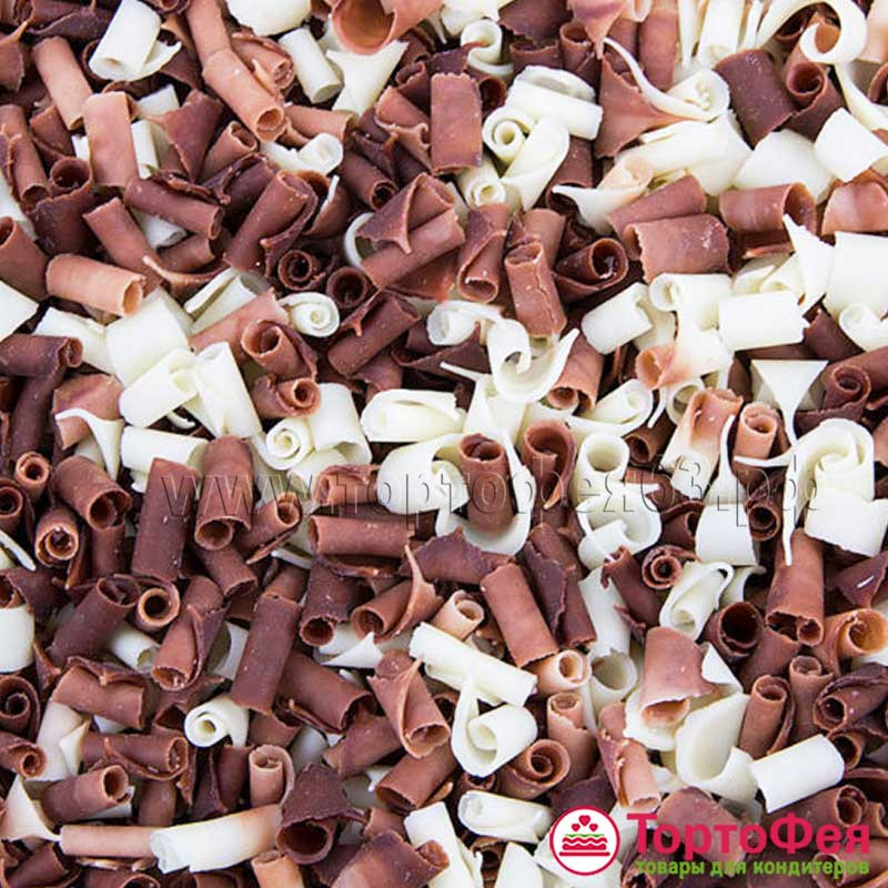 Завитки из темного и белого шоколада Blossoms White & Dark, 40 г
