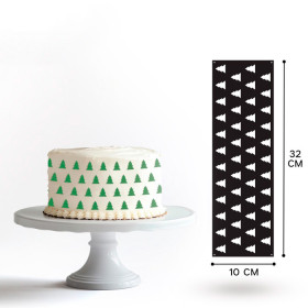 Трафарет "Елочки" 32х10 см