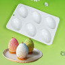 Форма силиконовая "Яички с узором" 6,5см / 6 ячеек