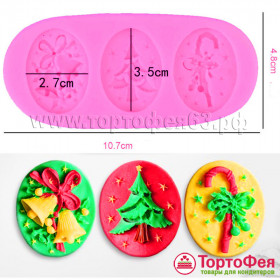 Молд "Новогодние медальоны"