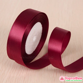 Лента атласная Винная 2 см, 22 м