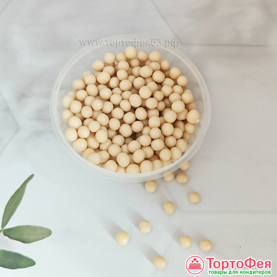 Хрустящие шарики в белом шоколаде Barry Callebaut, 40 гр
