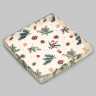 Коробка для пряников 21х21х3 см с прозрачной крышкой "Веточки"