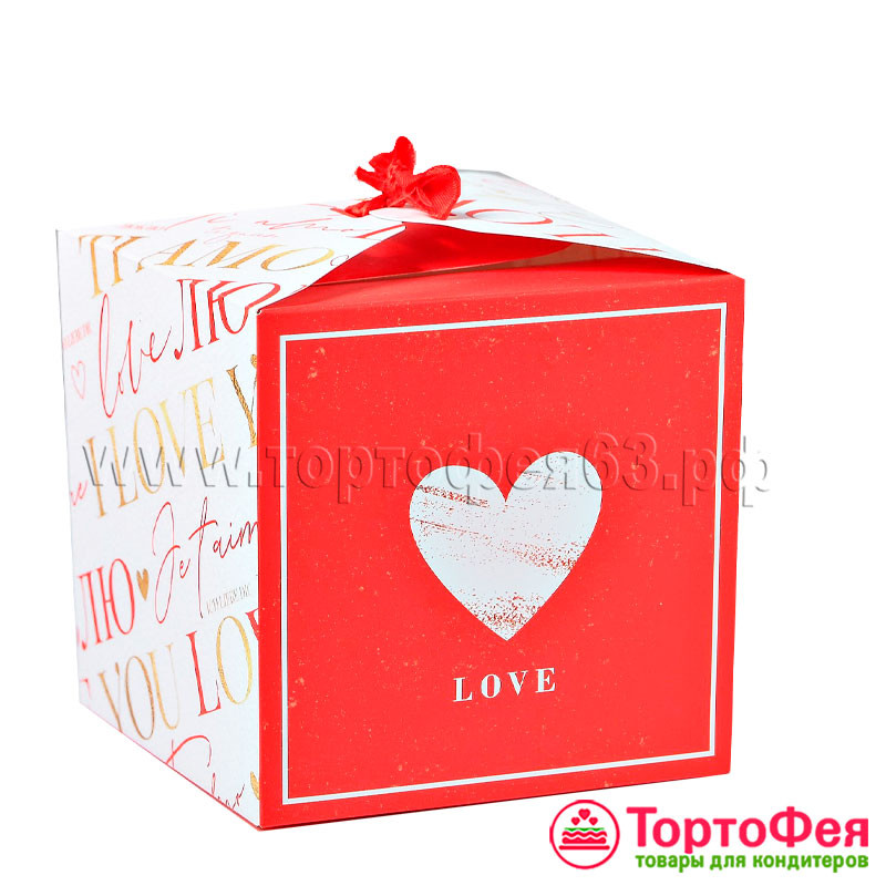 Коробка подарочная 12х12х12 см "Любовь"    