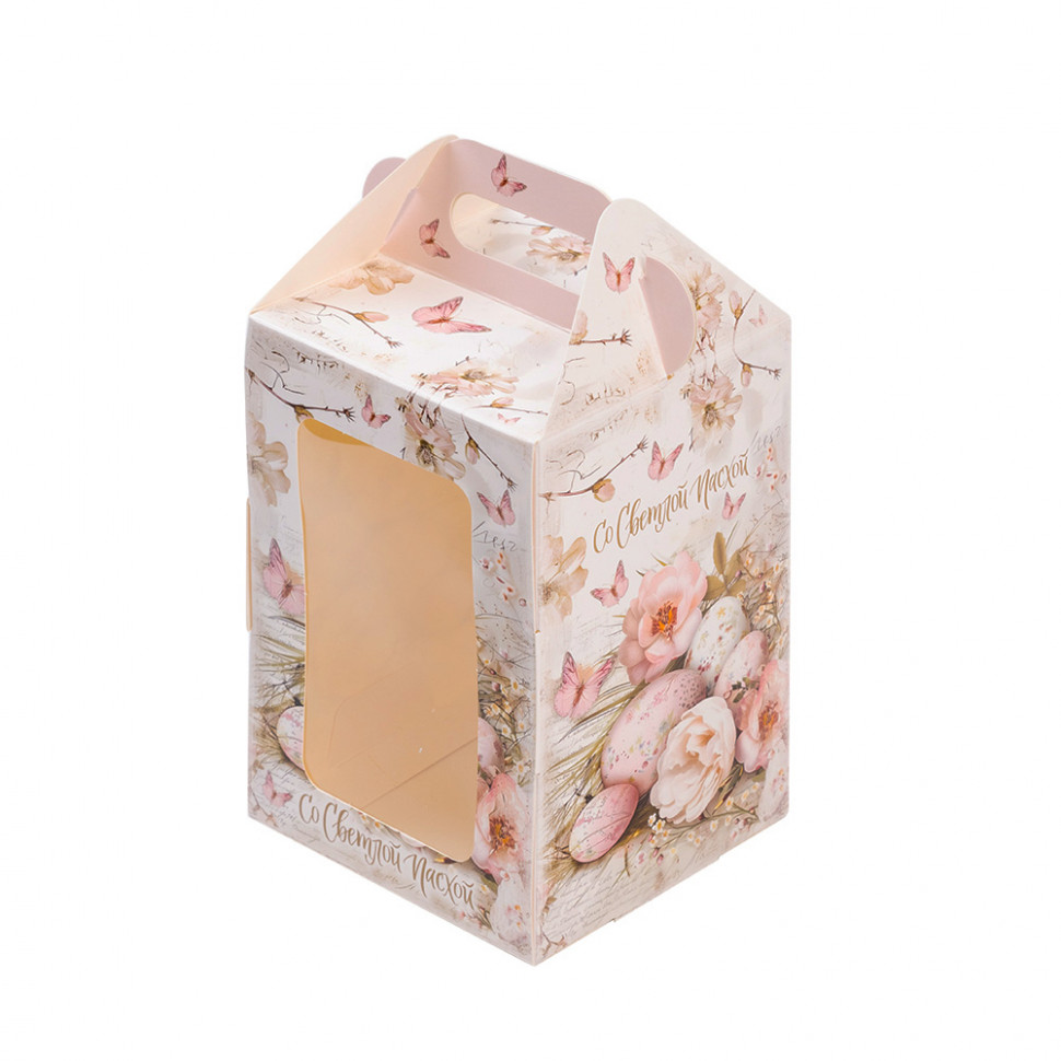 Коробка для кулича 10х10х15 см "Со Светлой Пасхой"