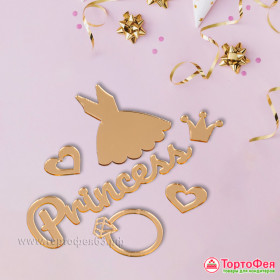 Набор украшений из акрила &quot;Принцесса&quot; / 6 шт