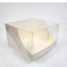 Коробка 20,5х20,5х14 см с прозрачной крышкой