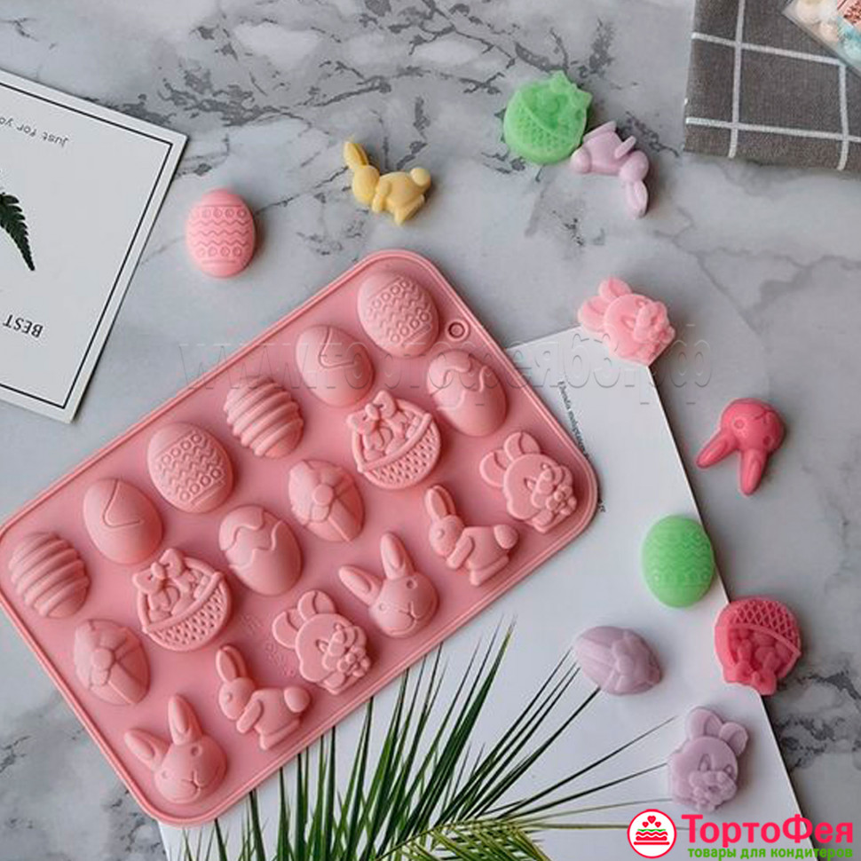 Форма силиконовая "Пасхальный набор", 18 яч.