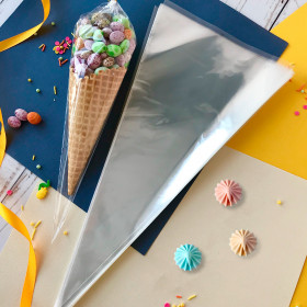 Пакет конус прозрачный 18*37 см / 10 шт