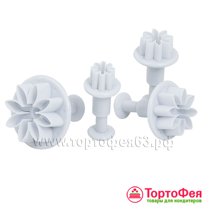 Вырубка-плунжер "Ромашка", набор 4 шт  