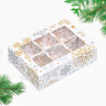 Коробка для 6 конфет с окном "Снежинки"