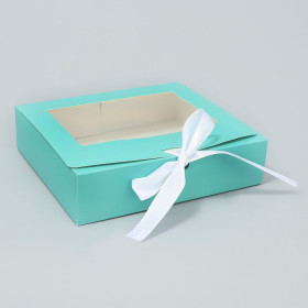 Коробка 20х18х5 см, тиффани