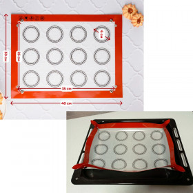 Коврик силиконовый армированный с кнопками 40х30 см