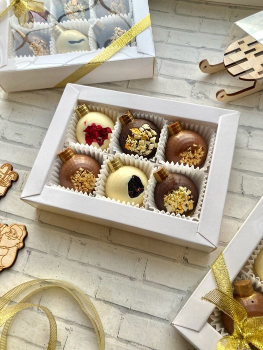 Форма силиконовая ""Елочные шары" 3,7см / 6 шт