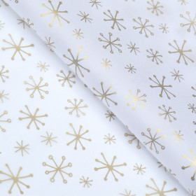 Бумага упаковочная тишью Большие золотые снежинки, 1 лист 