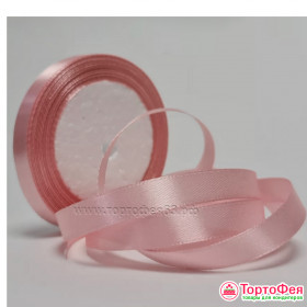 Лента атласная Дымчато-розовая 1,2 см / 22 м 