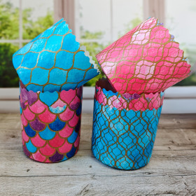 Форма бумажная Кулич "Витражи" 200-250 гр (9*9 см) / 10 шт    