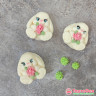 Фигурка из глазури 2d "Зайка с цветочком" 4 см / 1 шт