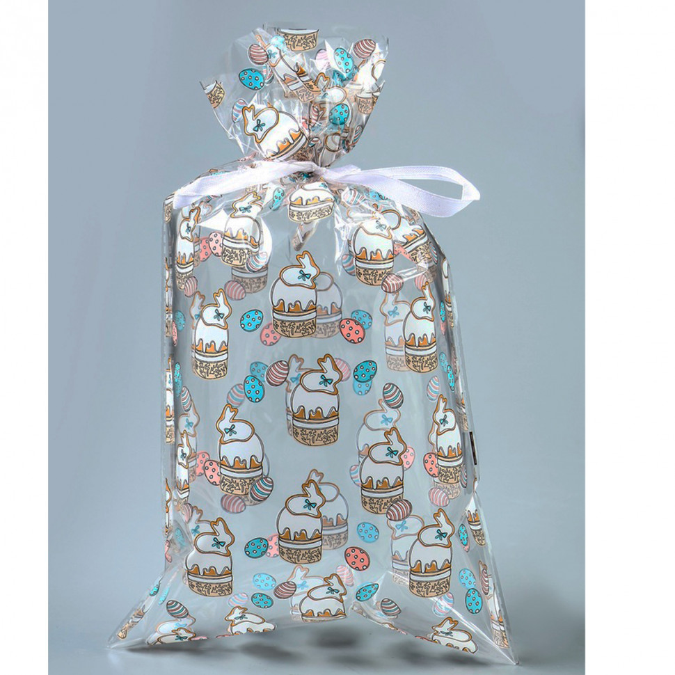 Пакет с рисунком "Куличики" 20х35 см / 5 шт