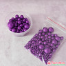 Шарики рисовые в глазури. Блеск "Фиолетовый" 2-13 мм, 20 гр 