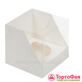 Коробка для 1 капкейка с прозрачной крышкой