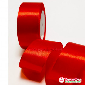 Лента атласная Красная 4 см, 22 м 