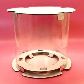 Коробка-тубус с ложементом для кулича диаметр 16 см / высота 22 см, белая