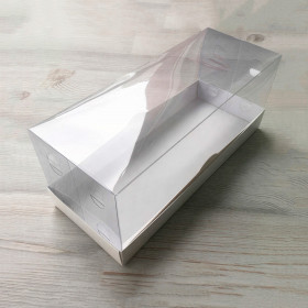 Коробка для рулета 30х12х12 см с прозрачным куполом 