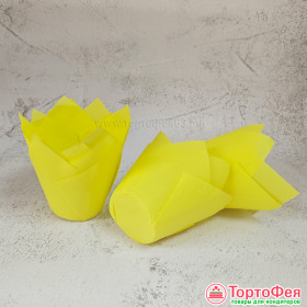 Форма бумаж. &quot;Тюльпан&quot; 50*80 мм, Желтый / 10 шт