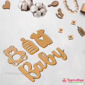 Набор украшений из акрила &quot;Baby&quot; / 4 шт