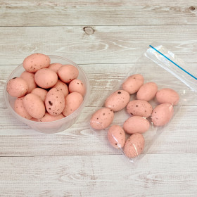 Драже из воздушного риса в глазури "Яйца  розовые в крапинку", 25 гр  