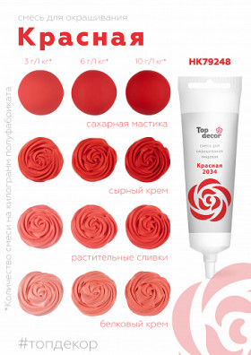 Краситель гелевый водорастворимый Красный