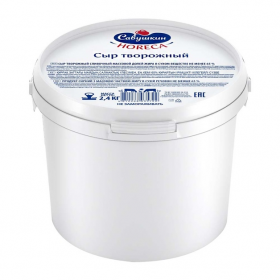 Сыр творожный сливочный Савушкин 65%, 2,4 кг