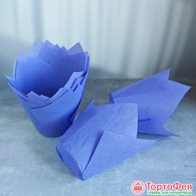 Форма бумаж. &quot;Тюльпан&quot; 50*80 мм, Лиловый / 10 шт  