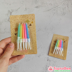 Свечи малые Разноцветные, 5 см / 10 шт  