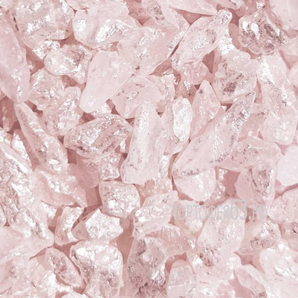 Посыпка сахарная Кристаллы Белые с розовым подтоном, 25 г 