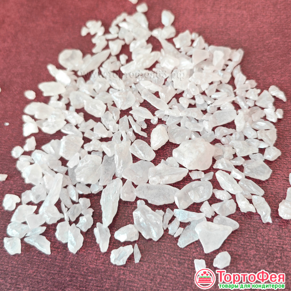 Посыпка сахарная Кристаллы Белые с розовым подтоном, 20 г 