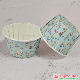 Форма бумажная Маффин Happy Birthday, 10 шт