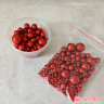 Шарики рисовые в глазури. Блеск "Красный" 2-13 мм, 20 гр 