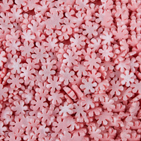 Посыпка "Снежинки розовые перламутр", 25 гр
