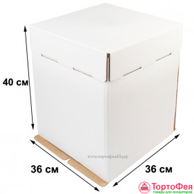 Коробка для торта 36х36х40 см 