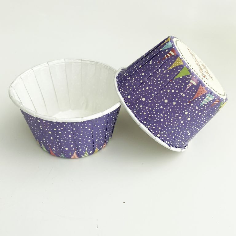 Форма бумажная Маффин "Снежный праздник", 10 шт