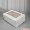 Коробка 19х13х7,5 см с окном, белая