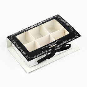 Коробка для 6 конфет с окном "Мужская"