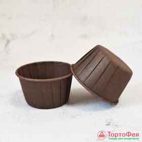 Форма бумажная Маффин Коричневый (без ламинации), 10 шт 