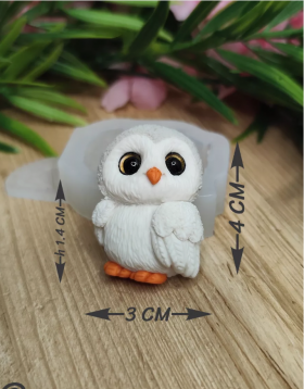 Молд силиконовый &quot;Совенок&quot; 4 см (подходит в ячейку для конфет)